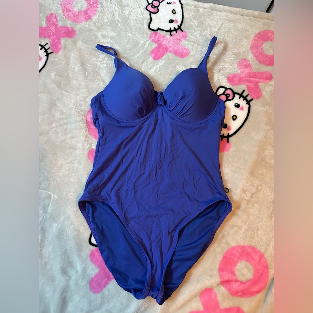 Women’s La Vie en Rose (Aqua Rose) blue one piece swimsuit size large